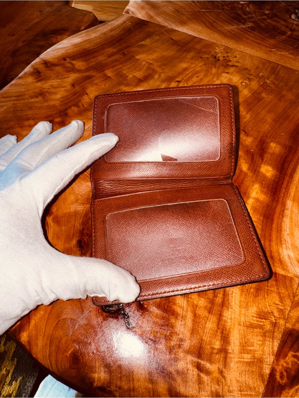Louis Vuitton monogram pocket organizer, brown wallet, vintage - Picture 4 of 14